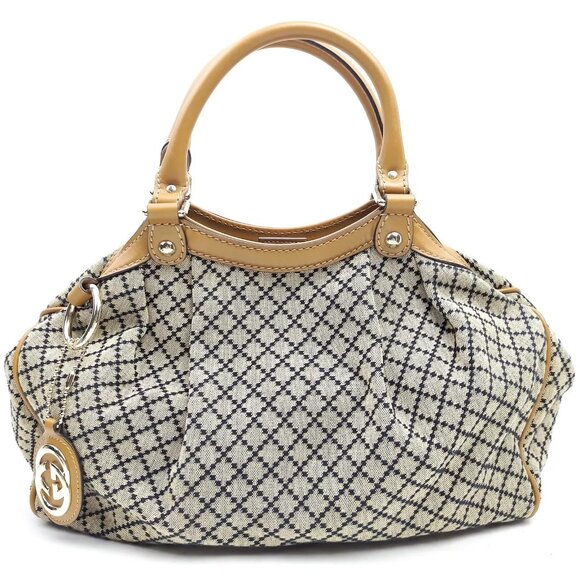 Gucci Shoulder Bag Brown Leather and Canvas 1936216 - Picture 1 of 10